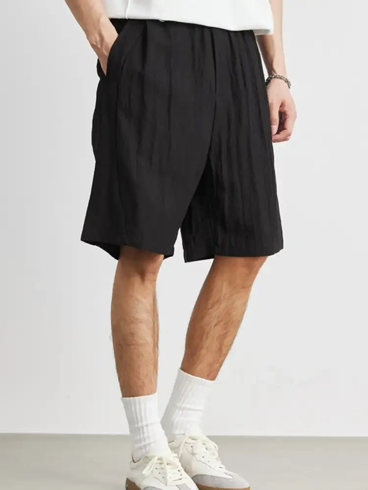 Men’s Ruched Shorts with Pockets