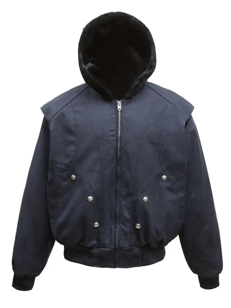 Men’s Sherpa Lined Hooded Bomber Jacket