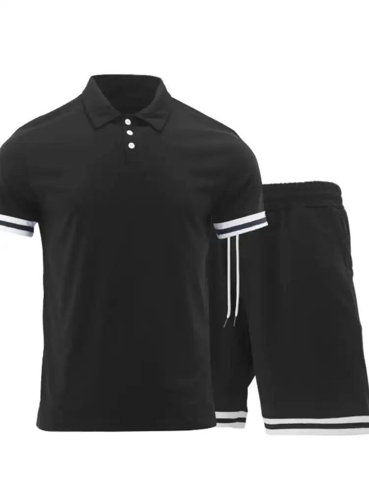 Men’s Short Sleeve Polo and Shorts Set