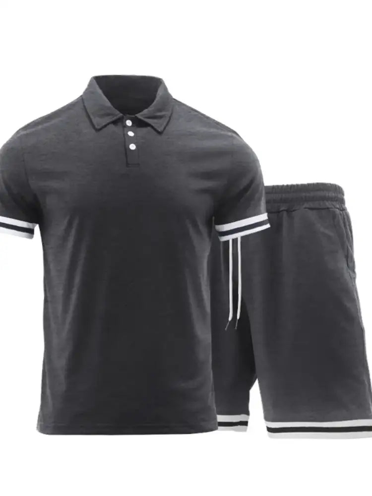 Men’s Short Sleeve Polo and Shorts Set