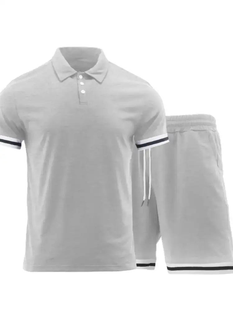 Men’s Short Sleeve Polo and Shorts Set