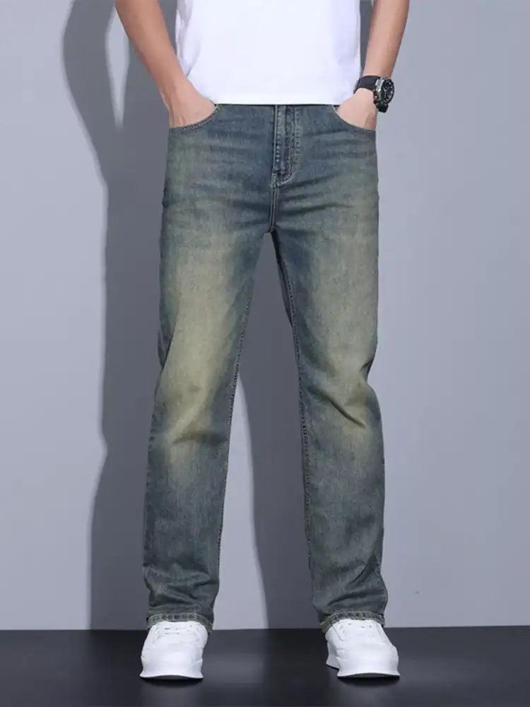 Men’s Slim Fit Washed Jeans