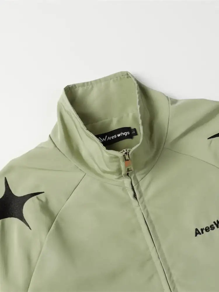 Men’s Star Pattern Zip-Up Jacket