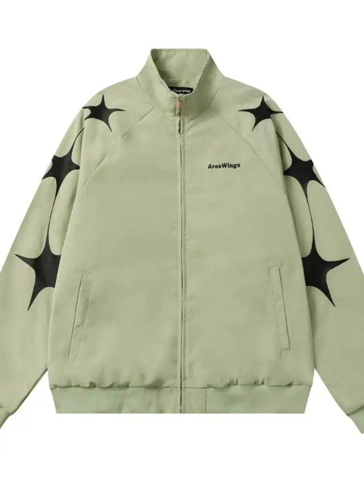 Men’s Star Pattern Zip-Up Jacket
