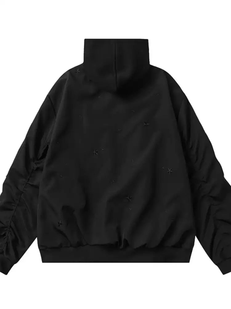 Men’s Star Zip Up Hooded Jacket