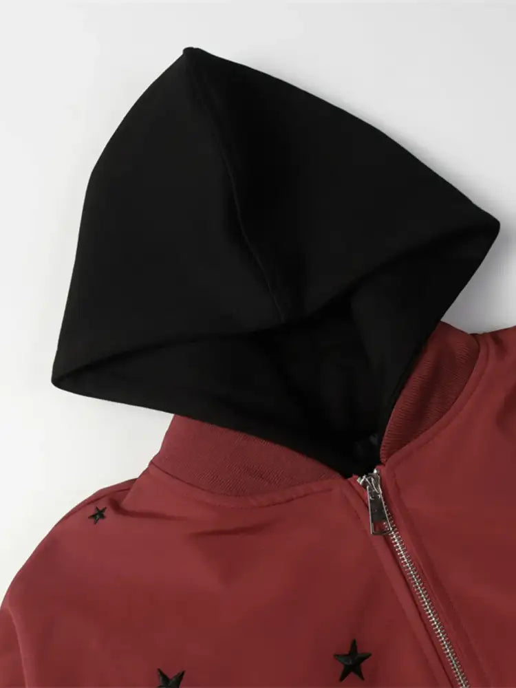 Men’s Star Zip Up Hooded Jacket