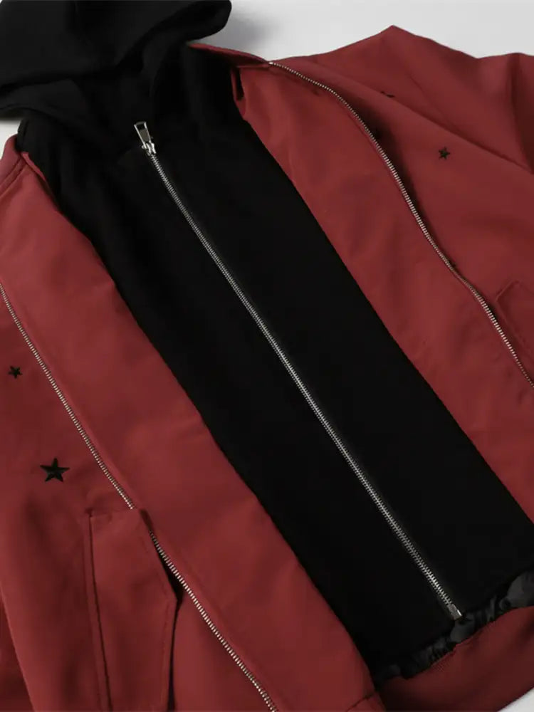 Men’s Star Zip Up Hooded Jacket