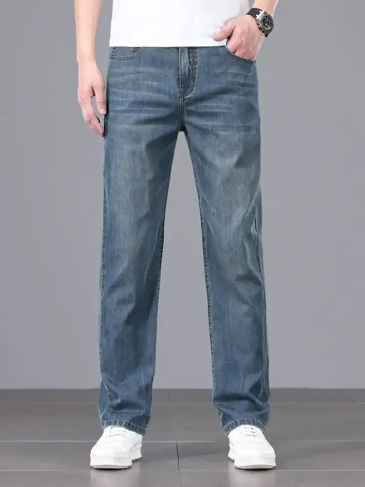 Men’s Straight Fit Wash Jeans