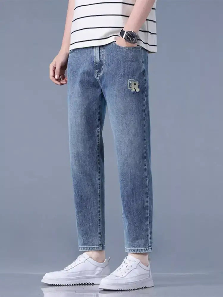 Men’s Straight-Leg Wash Jeans