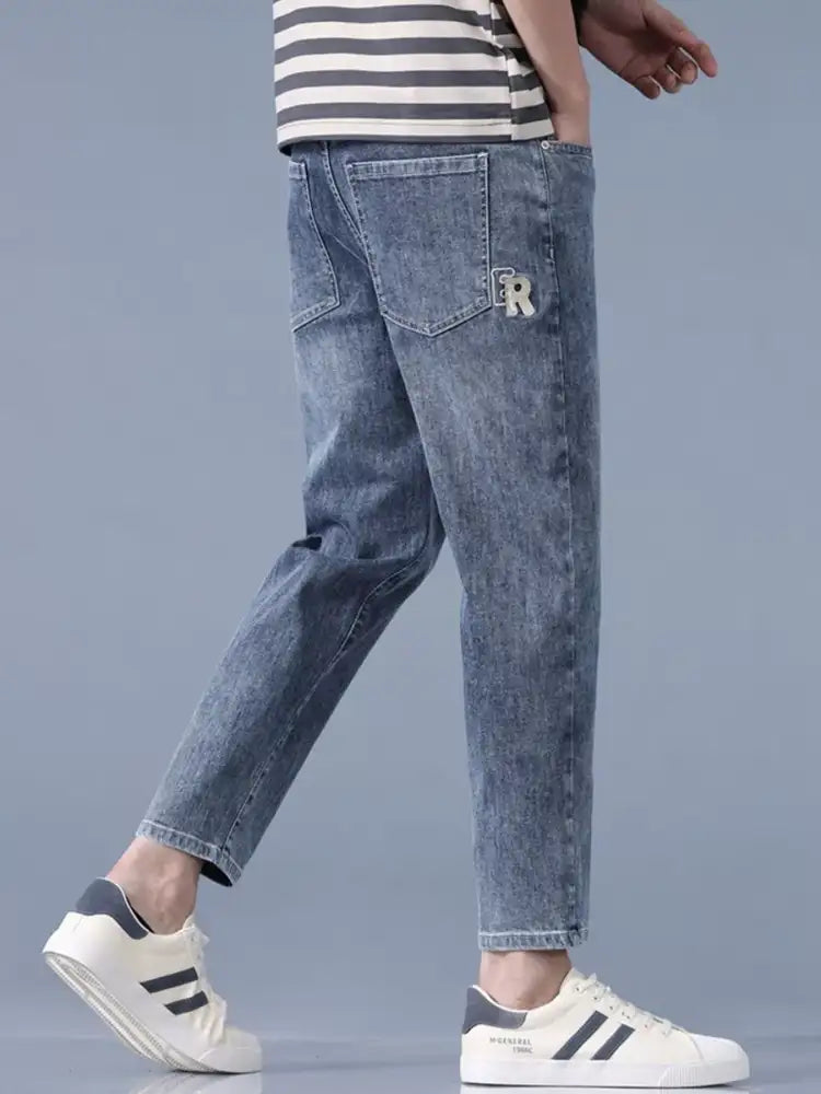 Men’s Straight-Leg Wash Jeans