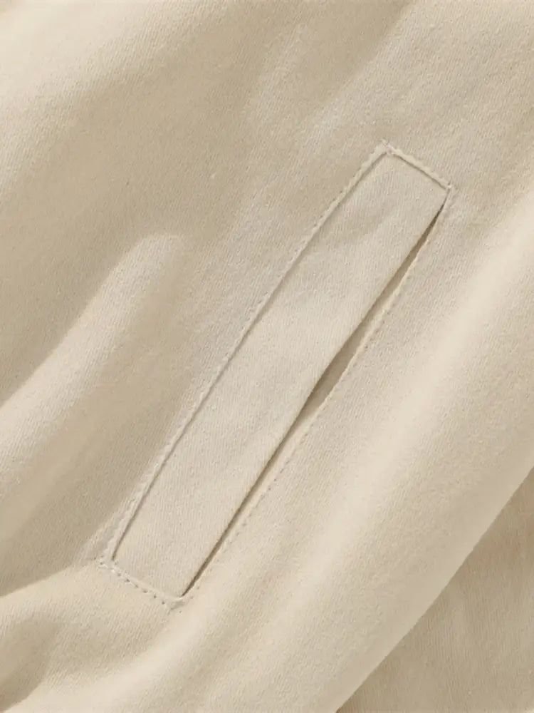 Men’s Striped Hem Zip Up Jacket