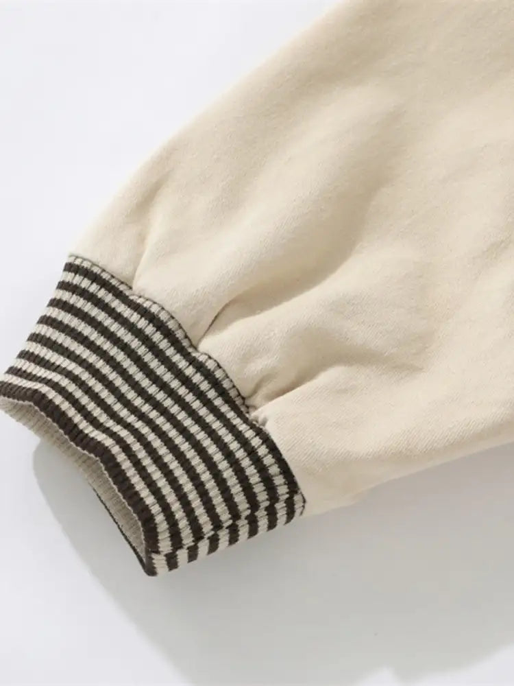 Men’s Striped Hem Zip Up Jacket