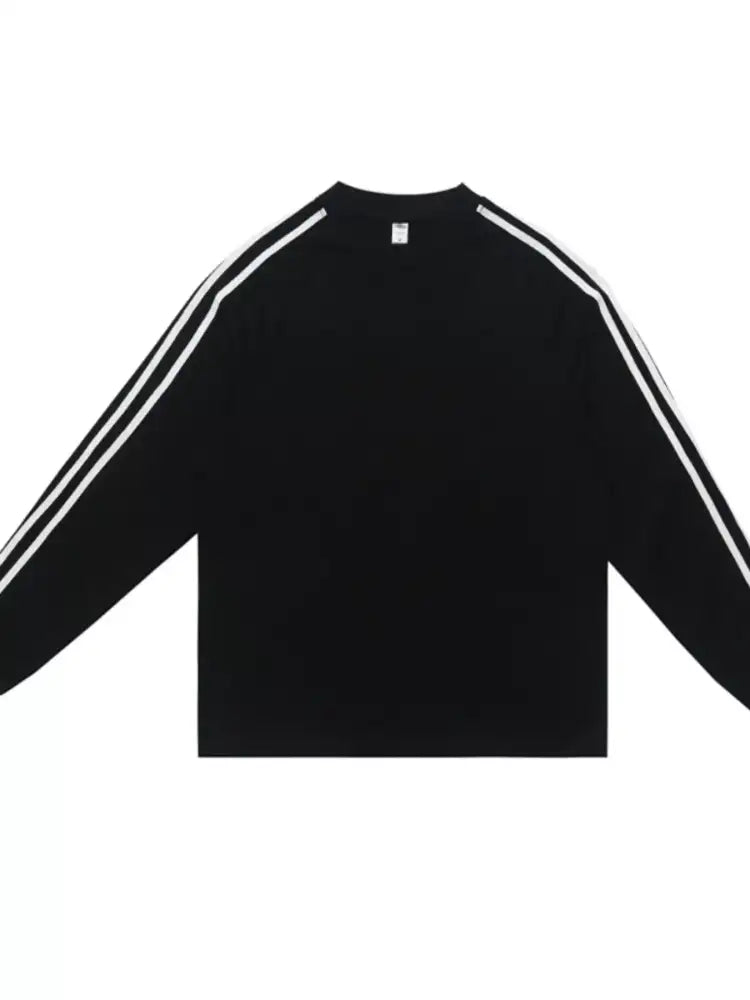 Men’s Striped Round Neck Long Sleeve T-Shirt