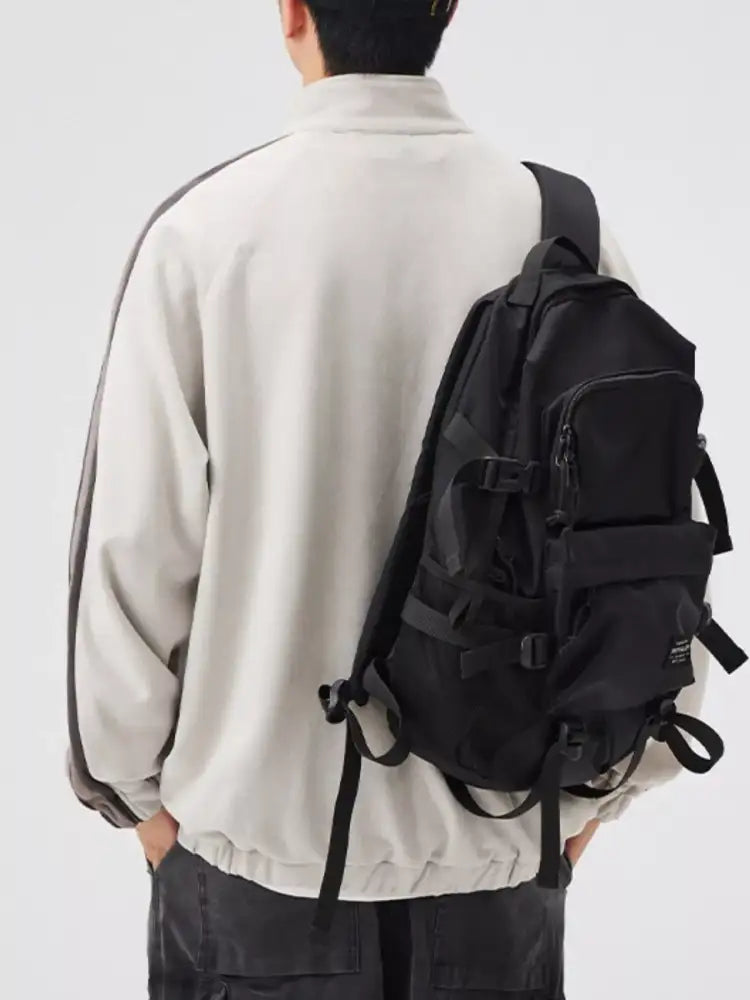 Men’s Striped Shoulder Zip Up Jacket