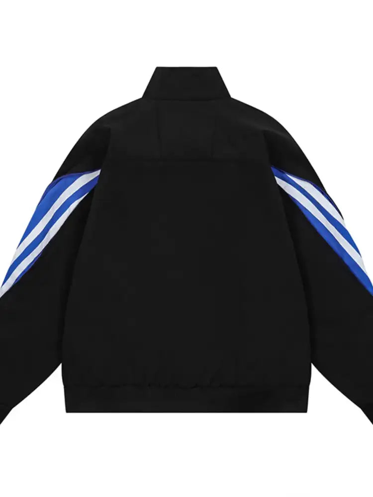 Men’s Striped Zip Up Long Sleeve Jacket