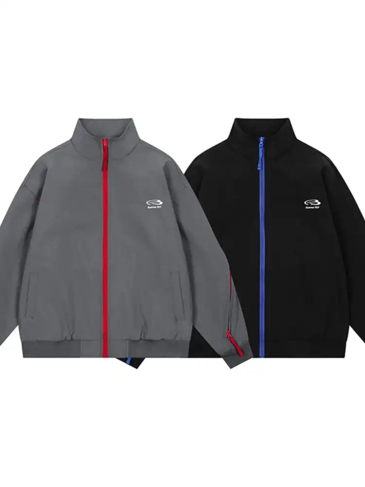 Men’s Striped Zip Up Long Sleeve Jacket