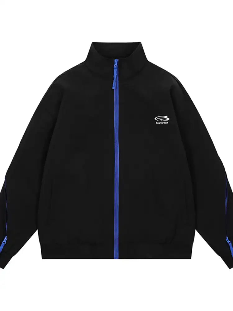 Men’s Striped Zip Up Long Sleeve Jacket