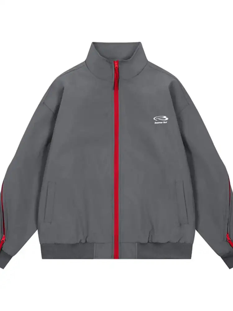 Men’s Striped Zip Up Long Sleeve Jacket