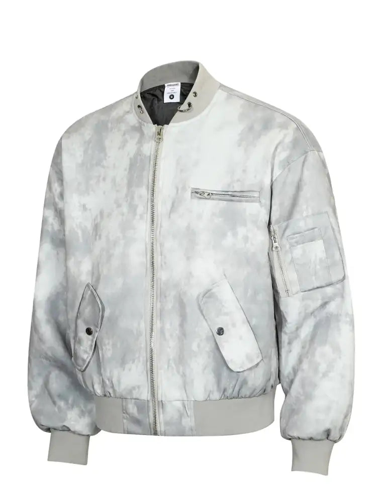Men’s Tie-Dye Zip-Up Bomber Jacket