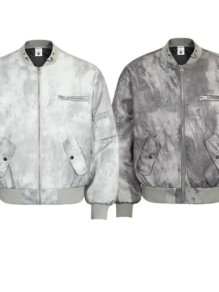 Men’s Tie-Dye Zip-Up Bomber Jacket