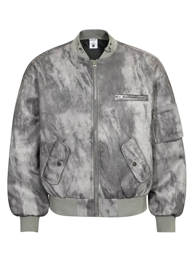 Men’s Tie-Dye Zip-Up Bomber Jacket