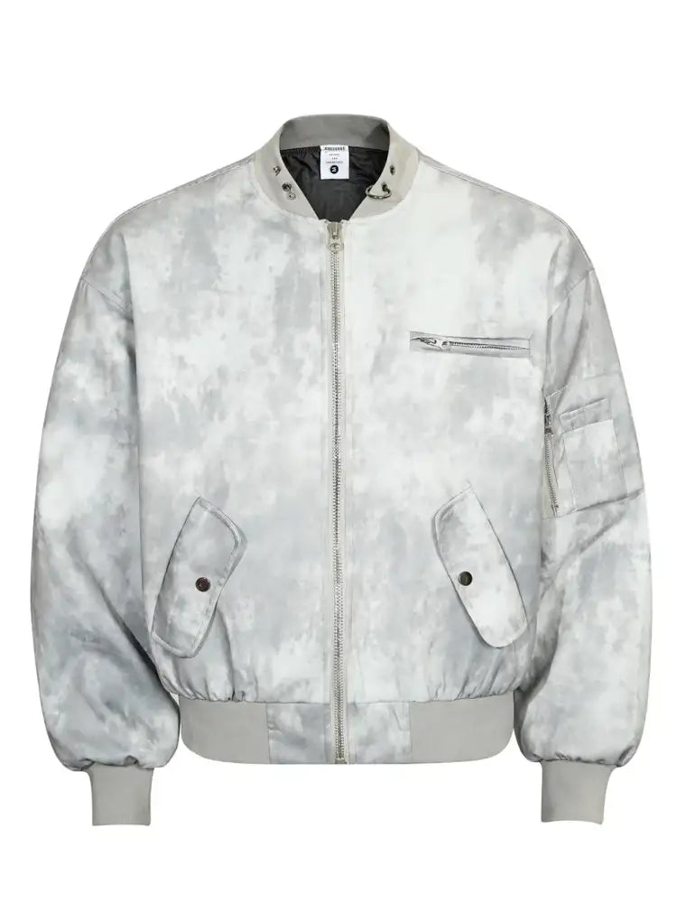 Men’s Tie-Dye Zip-Up Bomber Jacket