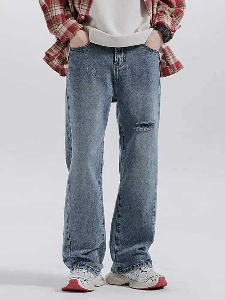 Men’s Vintage Distressed Relaxed Fit Jeans