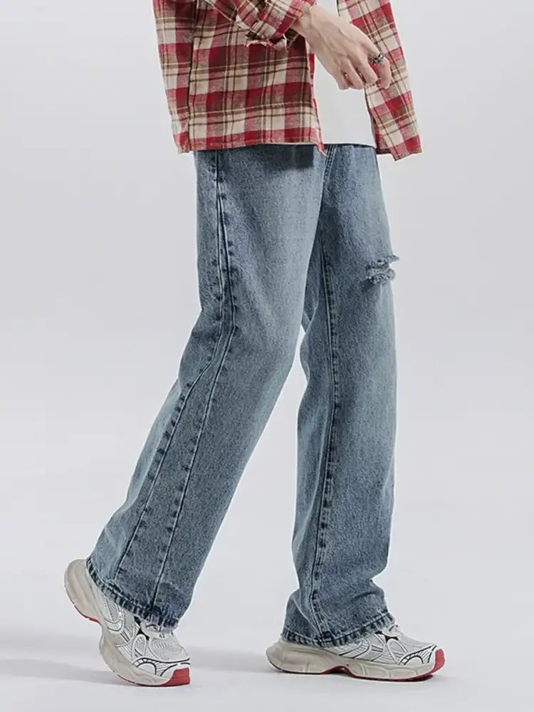 Men’s Vintage Distressed Relaxed Fit Jeans