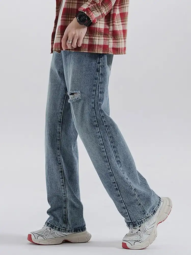 Men’s Vintage Distressed Relaxed Fit Jeans