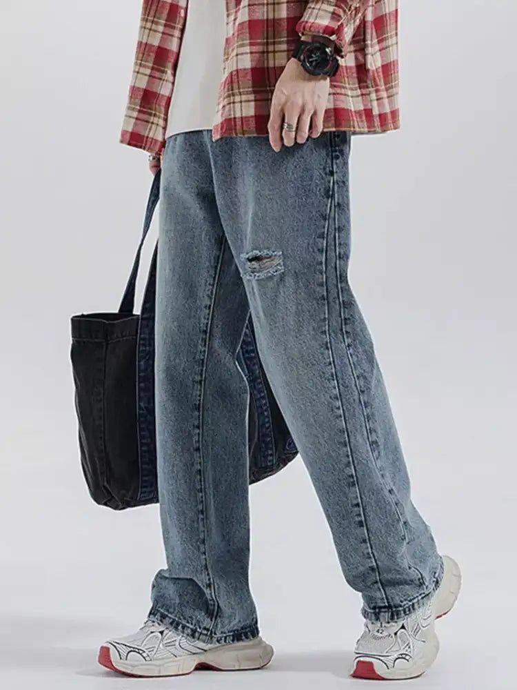 Men’s Vintage Distressed Relaxed Fit Jeans