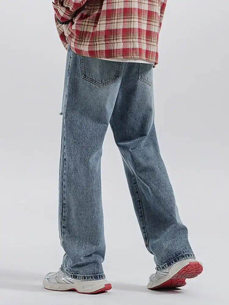 Men’s Vintage Distressed Relaxed Fit Jeans