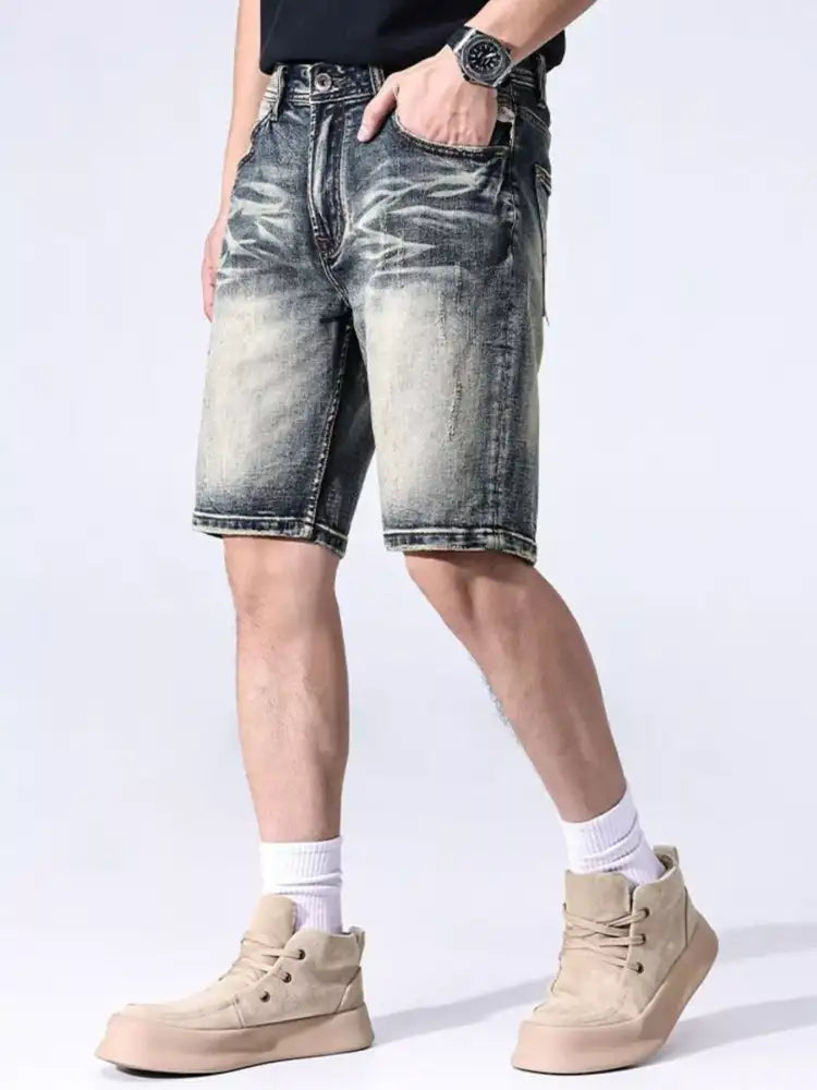 Men’s Vintage Wash Denim Shorts