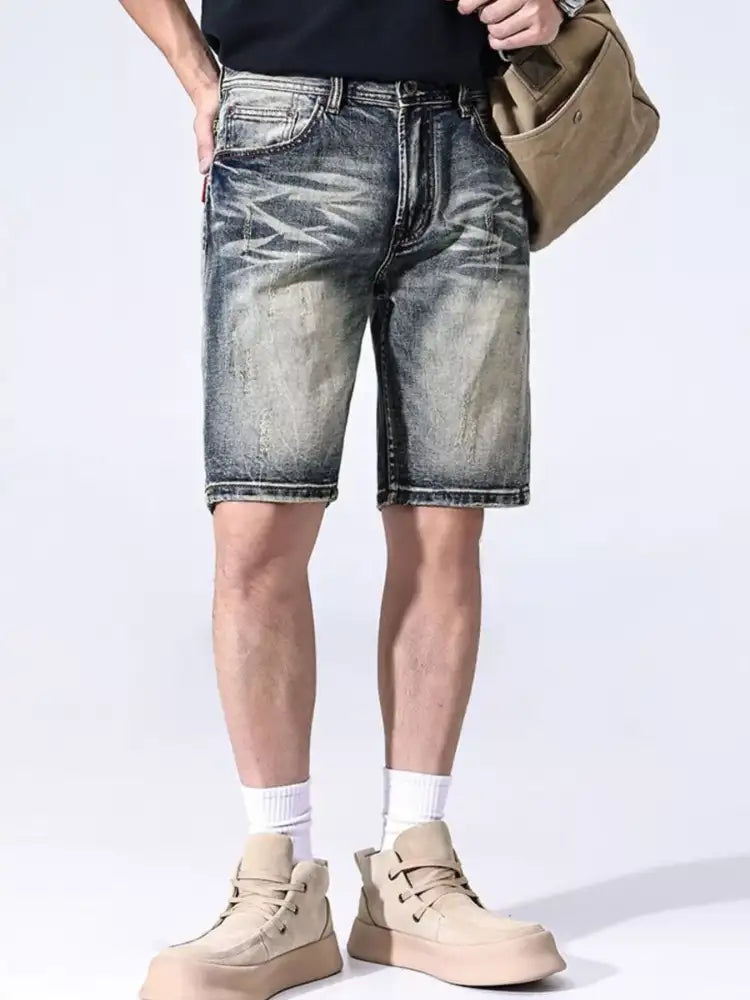 Men’s Vintage Wash Denim Shorts