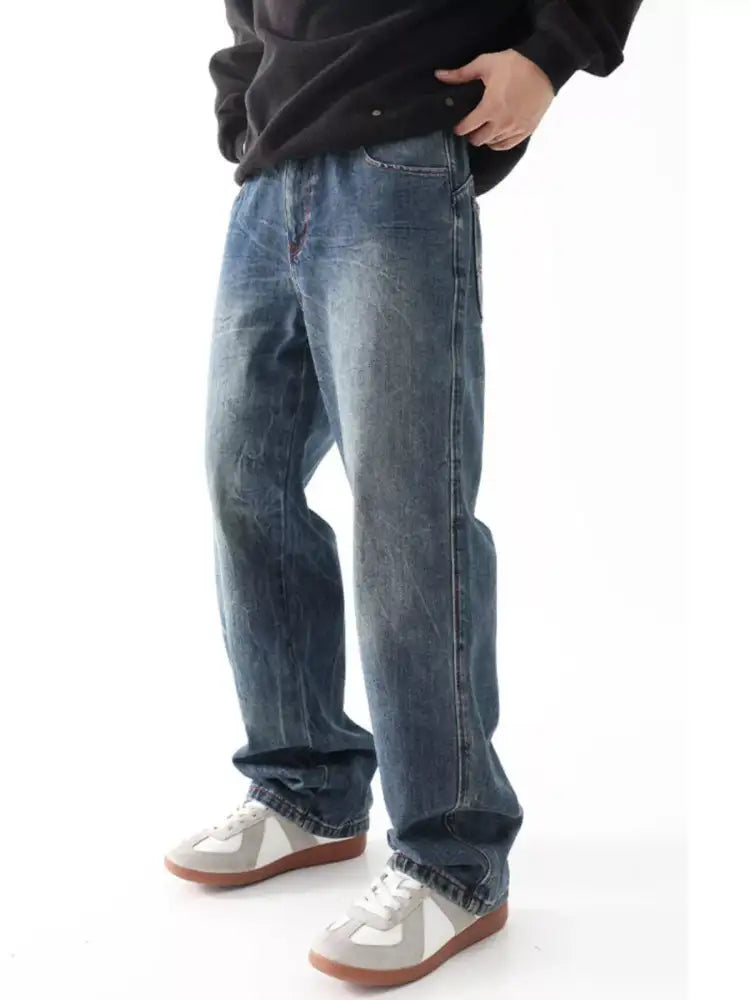 Men’s Vintage Wash Loose Fit Jeans