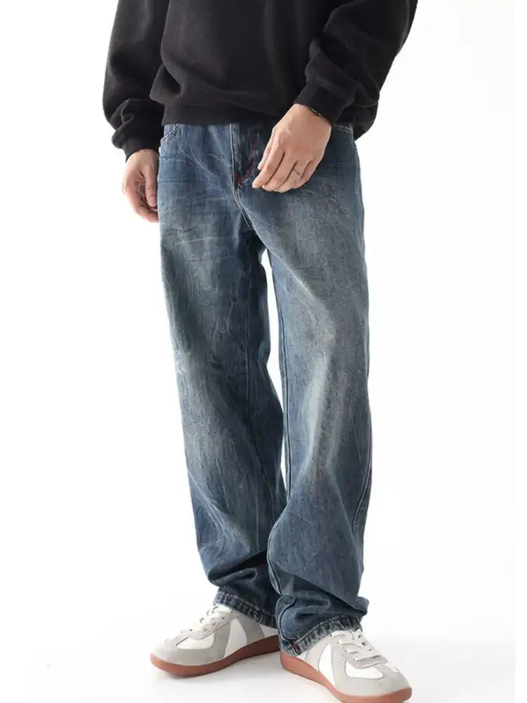 Men’s Vintage Wash Loose Fit Jeans