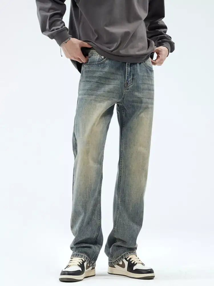 Men’s Vintage Wash Loose Fit Jeans