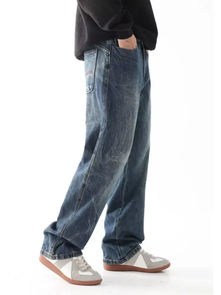 Men’s Vintage Wash Loose Fit Jeans