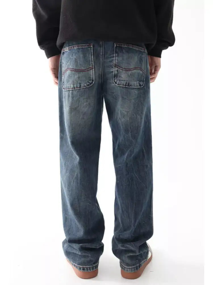 Men’s Vintage Wash Loose Fit Jeans