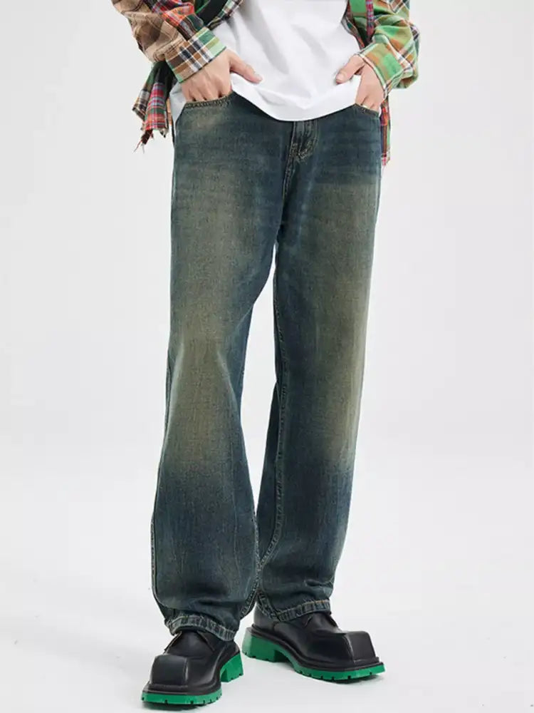 Men’s Vintage Wash Loose Fit Jeans