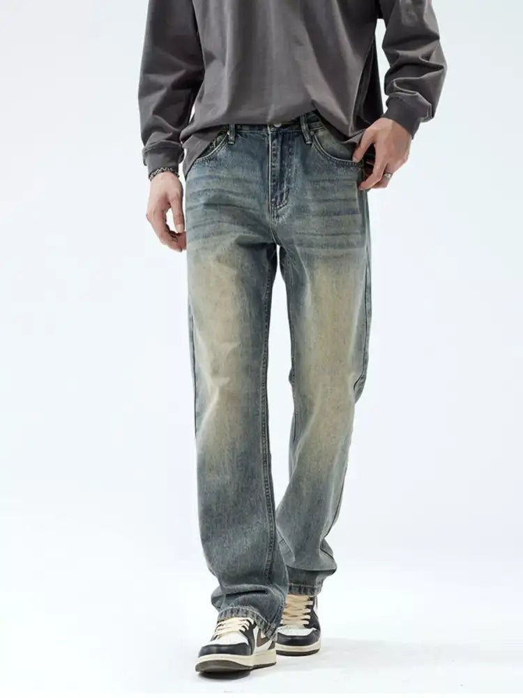 Men’s Vintage Wash Loose Fit Jeans