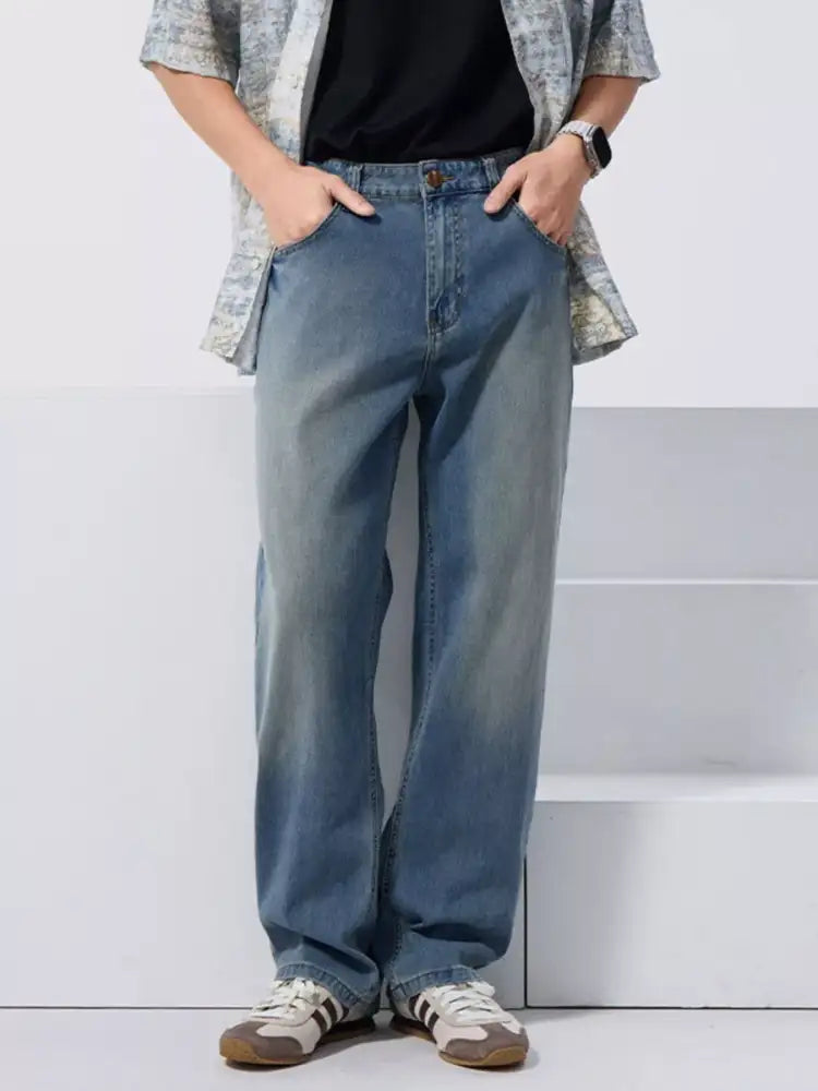 Men’s Vintage Wash Loose Fit Jeans