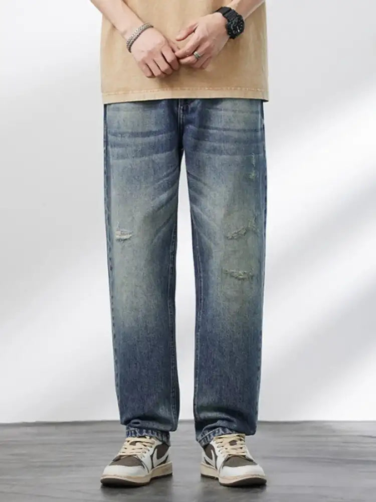 Men’s Vintage Wash Loose Jeans