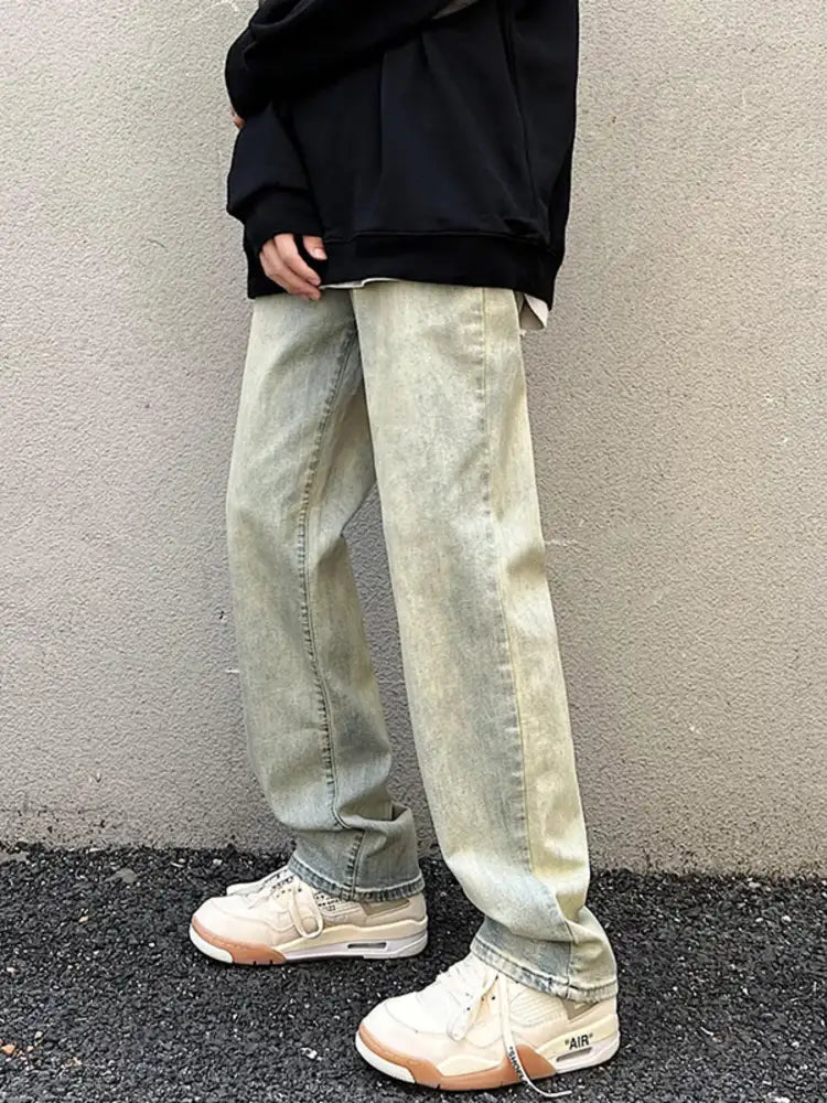 Men’s Vintage Wash Straight Leg Jeans