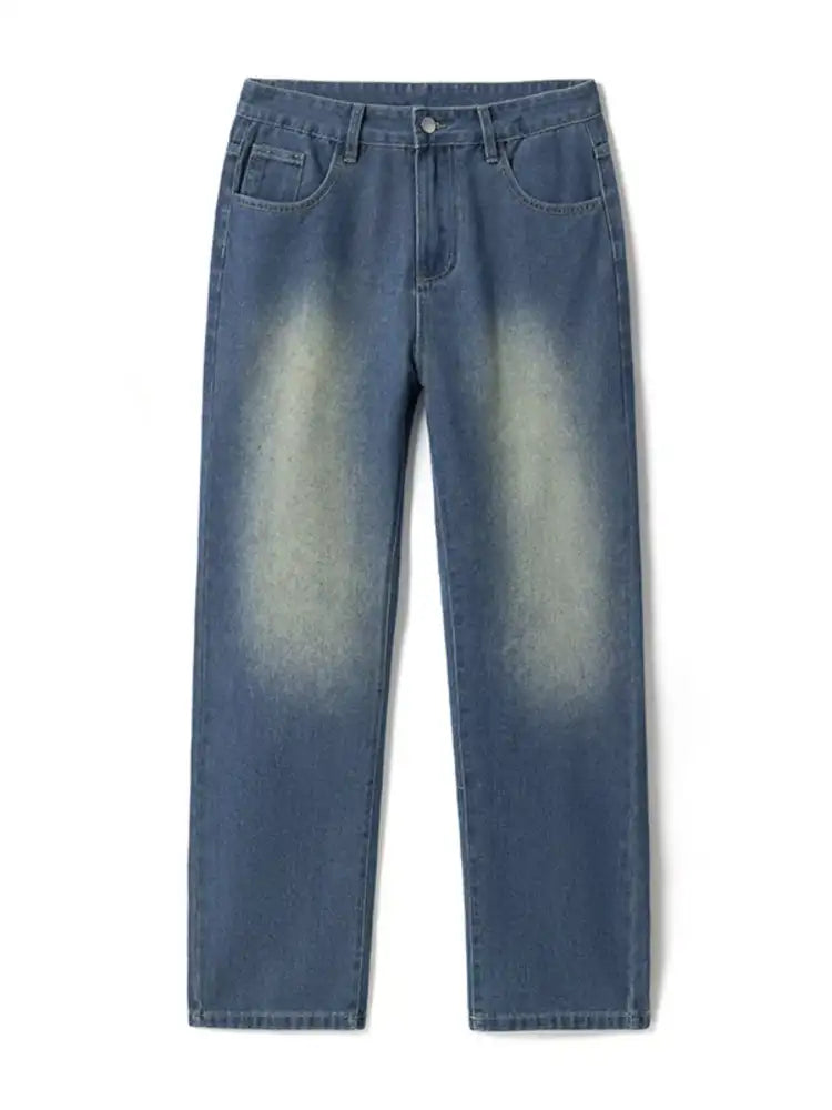 Men’s Vintage Wash Wide Leg Jeans