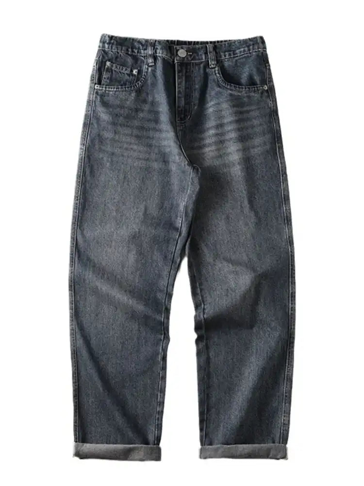 Men’s Vintage Wash Wide Leg Jeans