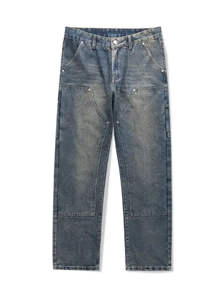 Men’s Vintage Wash Wide Leg Jeans