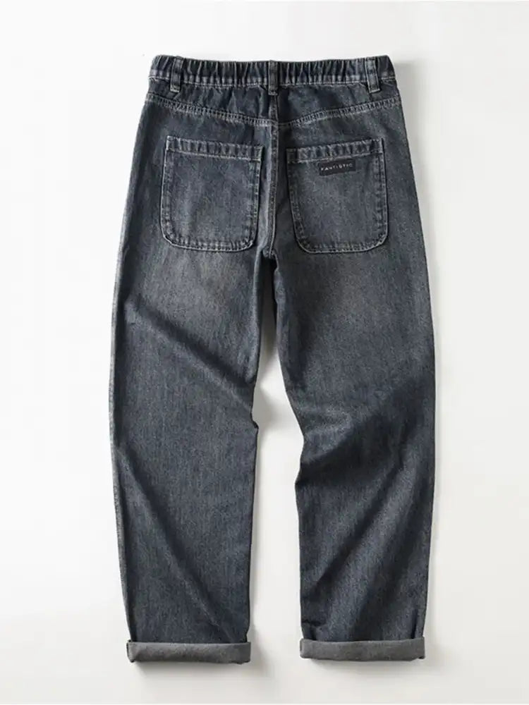 Men’s Vintage Wash Wide Leg Jeans