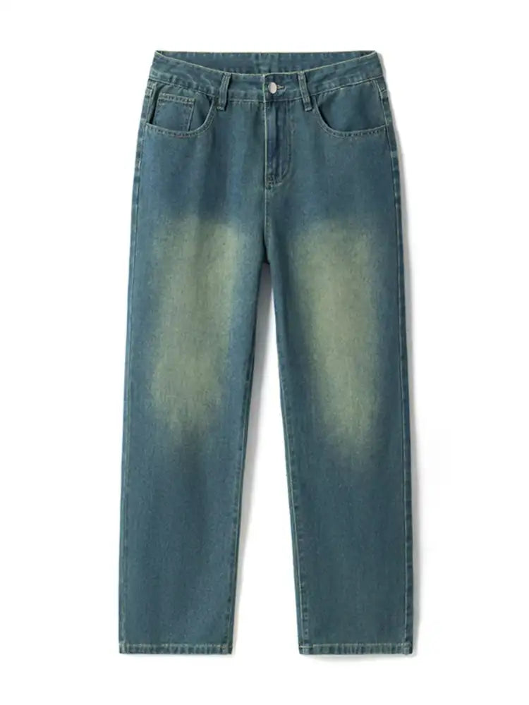 Men’s Vintage Wash Wide Leg Jeans
