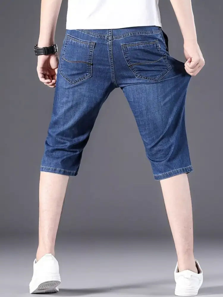 Men’s Wash Denim Shorts with Relaxed Fit