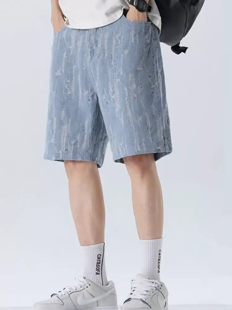 Men’s Wash Loose Fit Denim Shorts